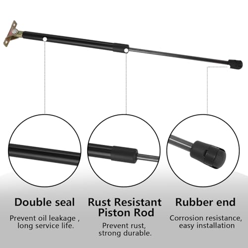 VKVXCLON Hood Shocks Lift Support Compatible with Wrangler JK&Unlimited 2011-2018 Front Engine Hood Struts Stainless Steel Bolt-in System(All Black Components Struts) - Image 5
