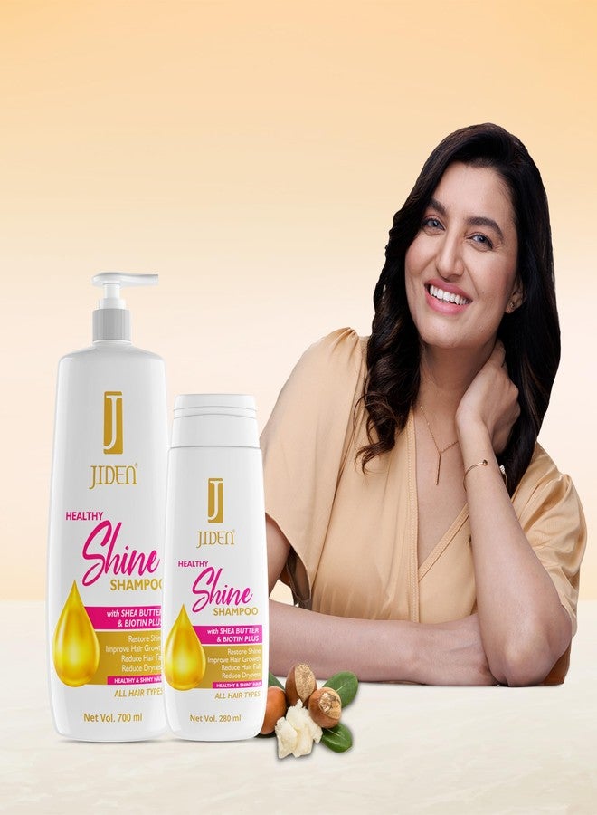 JIDEN Healthy Shine Shampoo for Men & Women - 280ml with Shea Butter & Biotin Plus for Intense Moisture & Hair Growth, Shiny/Silky & Strong Hairs, Helps to Reduce Hair Fall/Dryness, for All Hair Types - Image 4