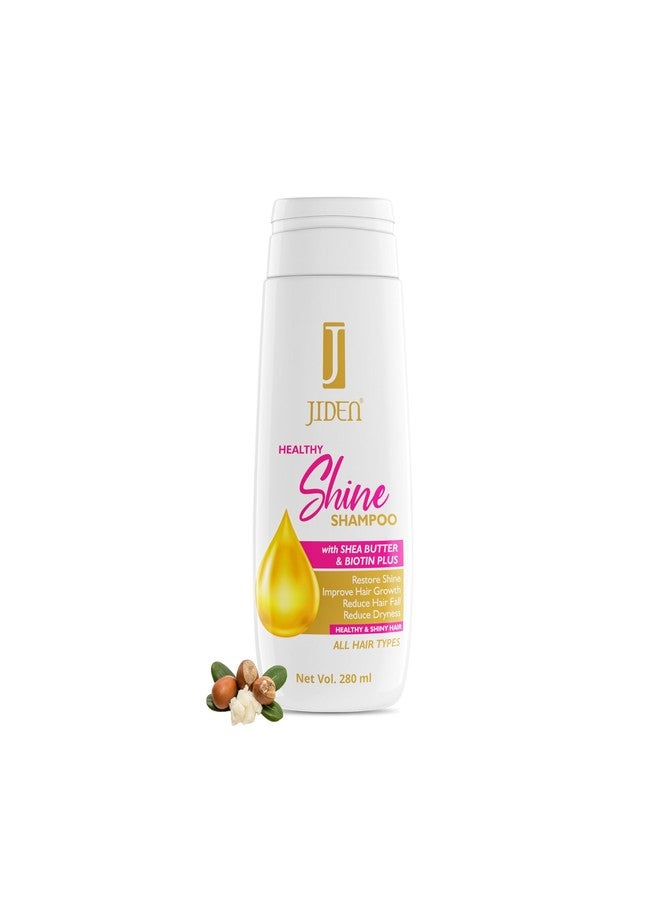 JIDEN Healthy Shine Shampoo for Men & Women - 280ml with Shea Butter & Biotin Plus for Intense Moisture & Hair Growth, Shiny/Silky & Strong Hairs, Helps to Reduce Hair Fall/Dryness, for All Hair Types - Image 1