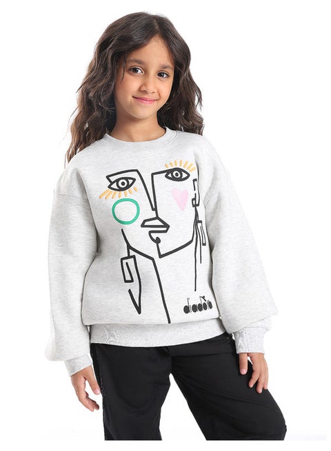 Printed Sweatshirt for Girls