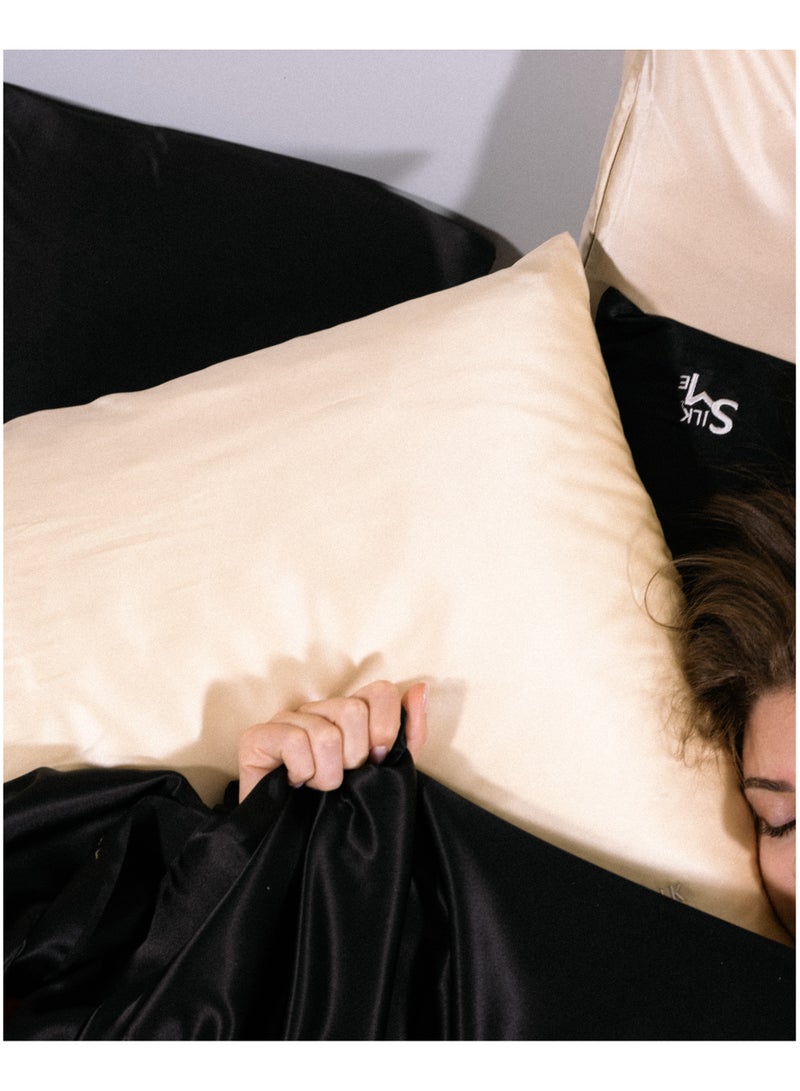 SILK ME Pure Mulberry Silk Pillowcase Beige  - Image 5