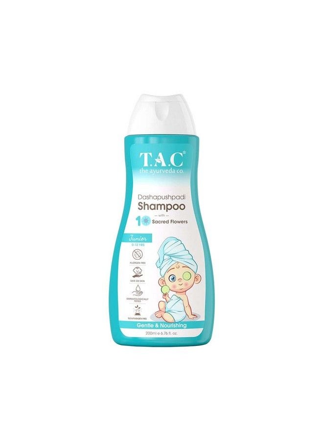 TAC - The Ayurveda Co. - Dashapushpadi Ayurvedic Baby Shampoo For Hair Wash Antifungal Hair Growth With 100% Natural Ingredients All Hair Types 200Ml - Image 1