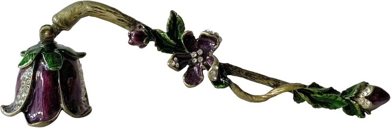 Candle Snuffer, Elegant Royal Style Candle Wick Snuffer, Candle Snuffer with Pearl Inlay Craftsmanship for Safe, Smoke-Free Candle Putting Out, Home Decor Accessory (Purple)