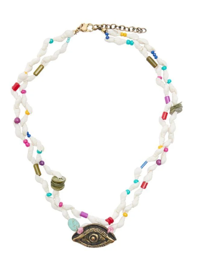 PARFOIS Double Necklace With Shells And Beads