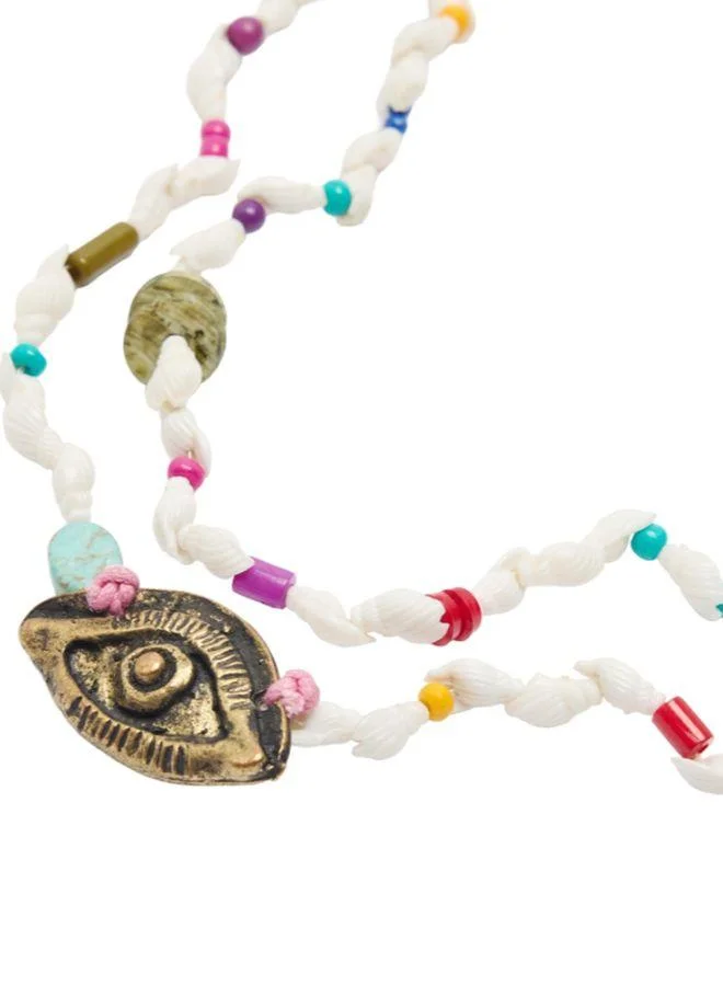 PARFOIS Double Necklace With Shells And Beads