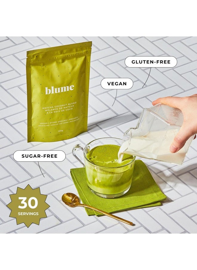 Blume - Blume Superfoods Latte Organic Matcha Green Tea Powder with Coconut, L-Theanine and Natural Caffeine for Energy & Focus - Matcha from Shizuoka Japan - 30 Servings - Image 1