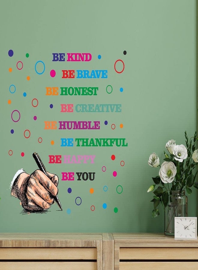 CVANU Be Kind Be Brave Be Happy Be You Beautiful, Colorful, Positive, Motivation, Inspirational Quotes Wall Decal for Kids Classroom and Bedroom Decoration Sticker (90CM X 90CM) PVC Vinly - Image 4