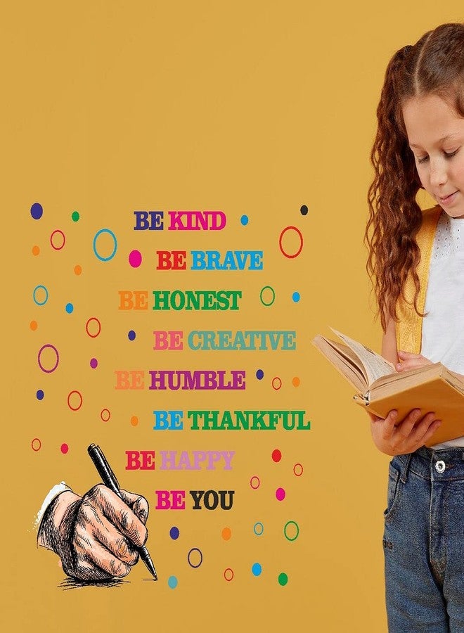 CVANU Be Kind Be Brave Be Happy Be You Beautiful, Colorful, Positive, Motivation, Inspirational Quotes Wall Decal for Kids Classroom and Bedroom Decoration Sticker (90CM X 90CM) PVC Vinly - Image 5