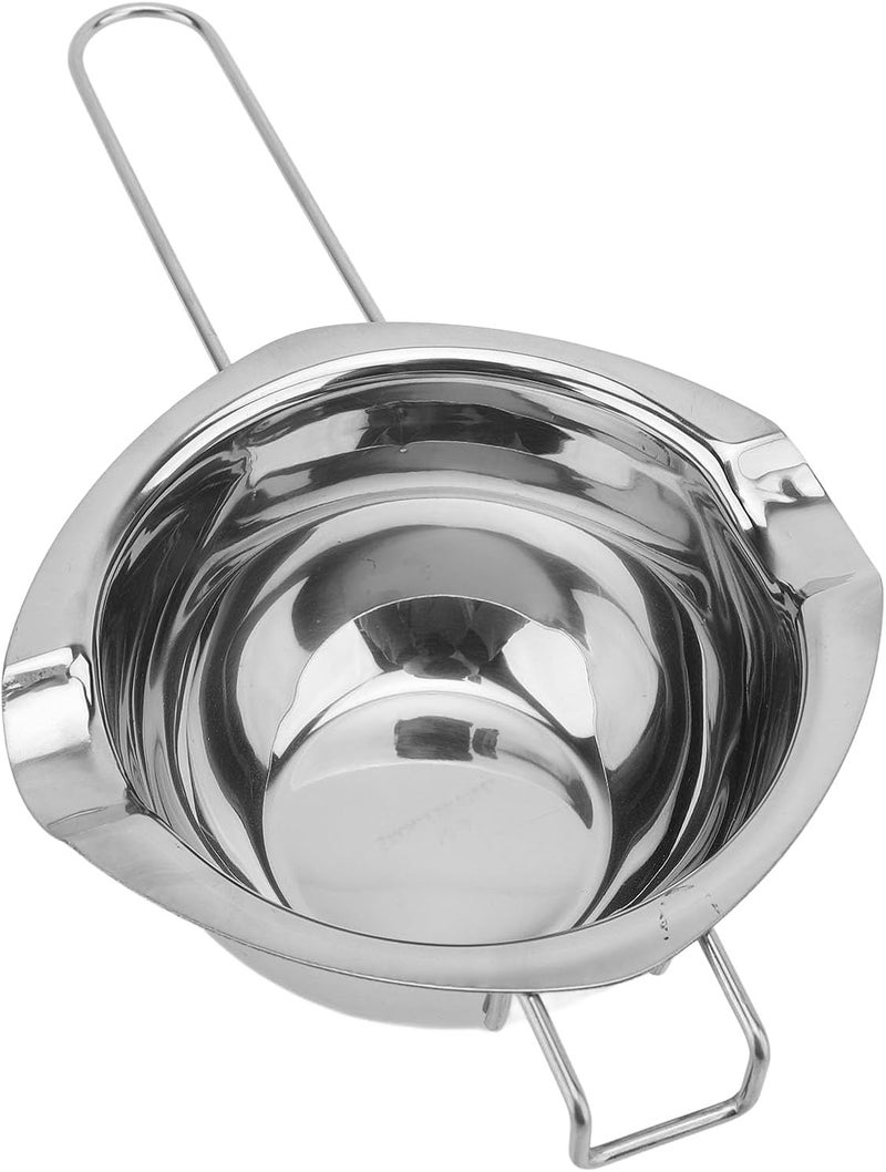 Chocolate Melting Pot Bowl, 500ml Stainless Steel Boiler Pot with Double Spouts & Heat Handle for Candy, Candle Making, Butter, Cheese - Image 4