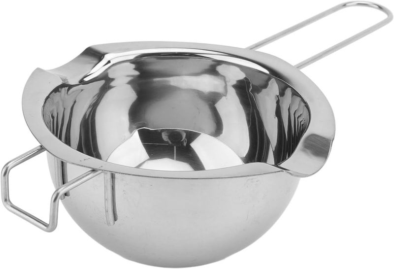 Chocolate Melting Pot Bowl, 500ml Stainless Steel Boiler Pot with Double Spouts & Heat Handle for Candy, Candle Making, Butter, Cheese - Image 2