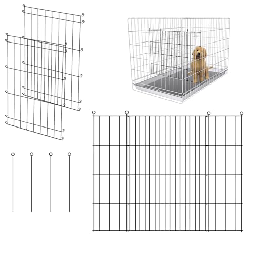 MENGSTER Dog Crate Divider Panel - 2 Pack Black Metal, Compatible with 24"-32" & Other Crate Sizes, 16.92" H x Adjustable Width 11.81"-20.86"(Dog Crate NOT Included) - Image 1