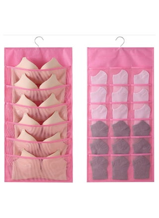 Hanging Bra Organizers for Hanging Bra, Socks, Lingerie Double Sided with Mesh Pockets Pink - pzsku/ZDEAF06F41F0EC15D261CZ/45/_/1728146995/b1d72db9-7bf1-40b8-946c-f33cc5b4d4be