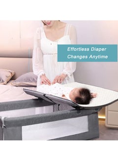 ACPLAY 4-in-1 Baby Bassinet with Changing Table, Adjustable Bedside Sleeper, Portable Cradle, and Spacious Storage  - Image 2