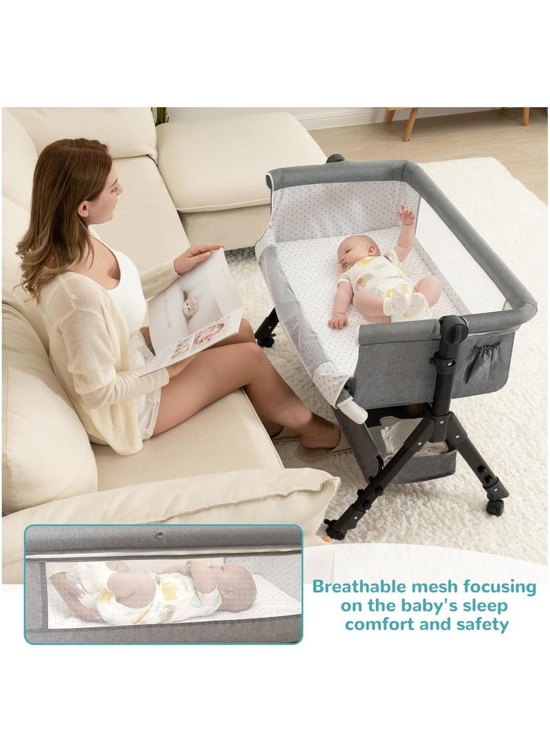 ACPLAY - 4-in-1 Baby Bassinet with Changing Table, Adjustable Bedside Sleeper, Portable Cradle, and Spacious Storage - Image 1