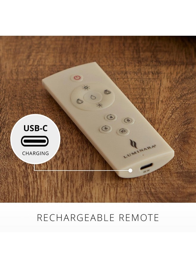 Luminara 10 Features Rechargeable Remote Control On/Off, Timer, Dimmer, Flicker Speed Flameless Candle (USB Type-C Cable Included) - Image 4