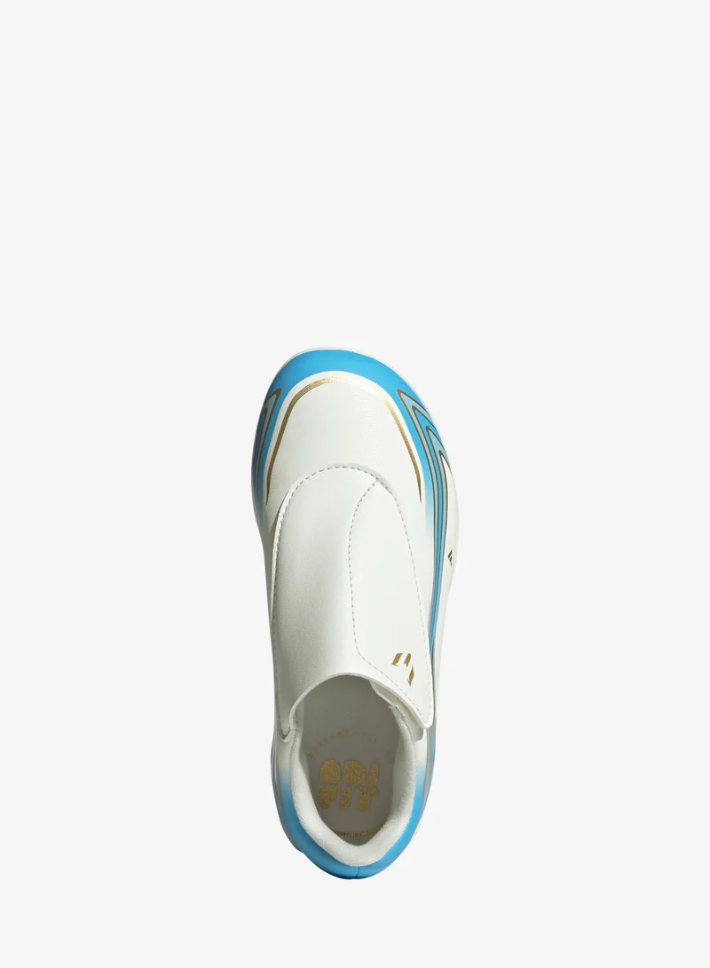اديداس حذاء كرة قدم الملاعب الصلبة / متعددة الأسطح للأطفال F50 Messi Club Velcro