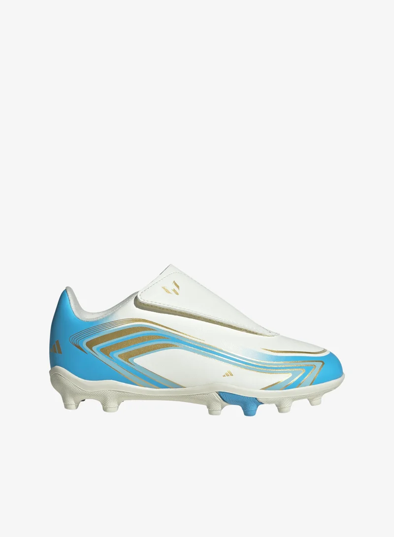 اديداس حذاء كرة قدم الملاعب الصلبة / متعددة الأسطح للأطفال F50 Messi Club Velcro