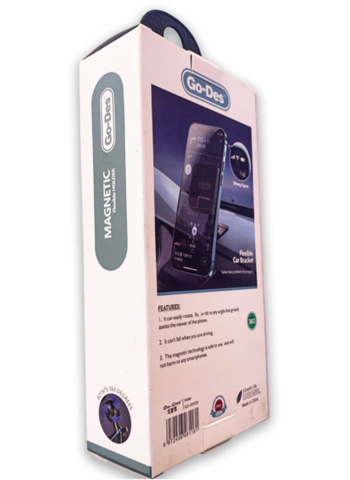 GO-DES - Go Des GD HD635 Ultimate Safe & 2 In 1 Magnetic Flexible durable long lasting 360 degree rotation Car Mobile Holder - Image 1