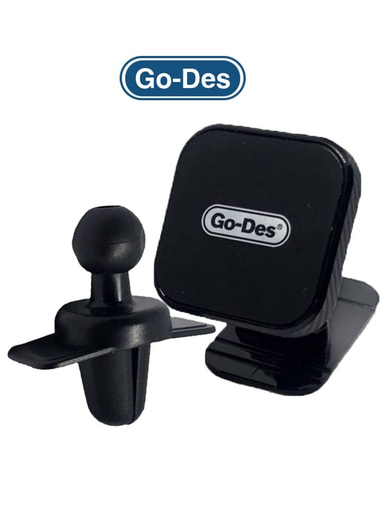 GO-DES - Go Des GD HD635 Ultimate Safe & 2 In 1 Magnetic Flexible durable long lasting 360 degree rotation Car Mobile Holder - Image 1