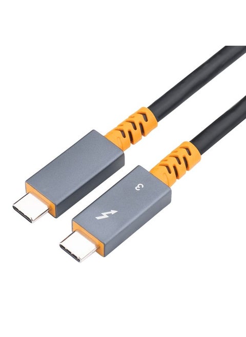 9046 100W USB-C / Type-C Male to USB-C / Type-C Male Two-color Data Cable 4K Audio Video Cable for Thunderbolt 3, Cable Length:0.6m