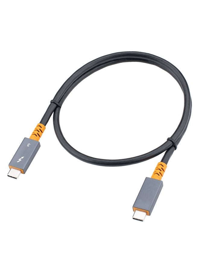 Generic - 9046 100W USB-C / Type-C Male to USB-C / Type-C Male Two-color Data Cable 4K Audio Video Cable for Thunderbolt 3, Cable Length:0.6m - Image 1