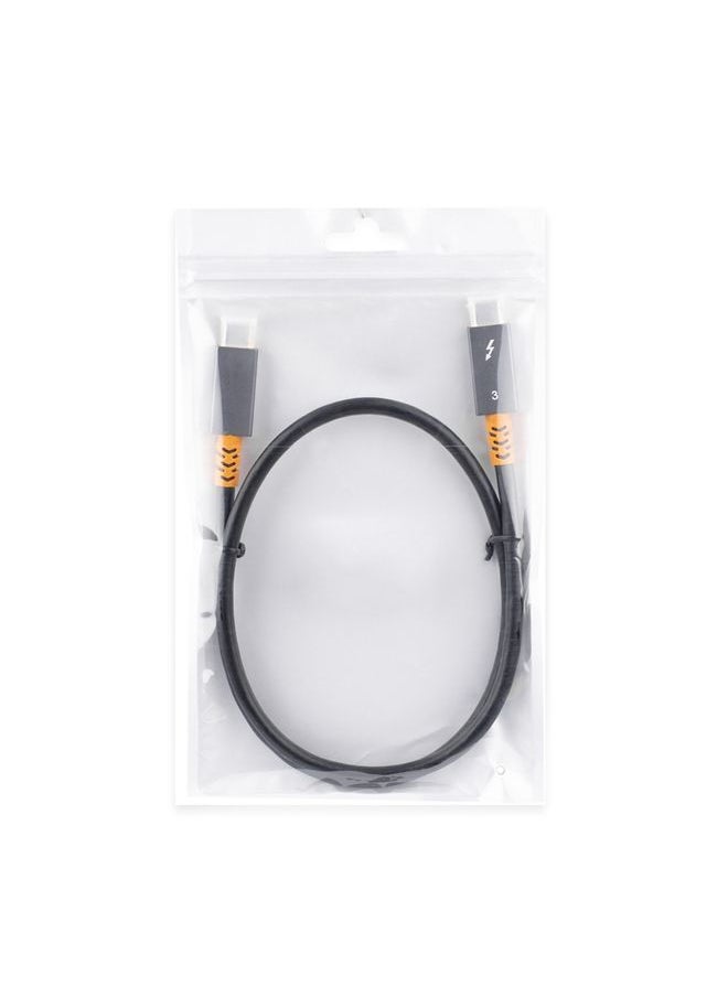 Generic - 9046 100W USB-C / Type-C Male to USB-C / Type-C Male Two-color Data Cable 4K Audio Video Cable for Thunderbolt 3, Cable Length:0.6m - Image 1