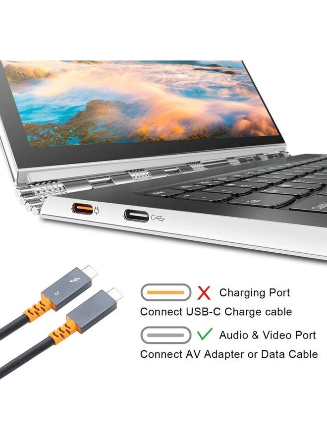 Generic - 9046 100W USB-C / Type-C Male to USB-C / Type-C Male Two-color Data Cable 4K Audio Video Cable for Thunderbolt 3, Cable Length:0.6m - Image 1