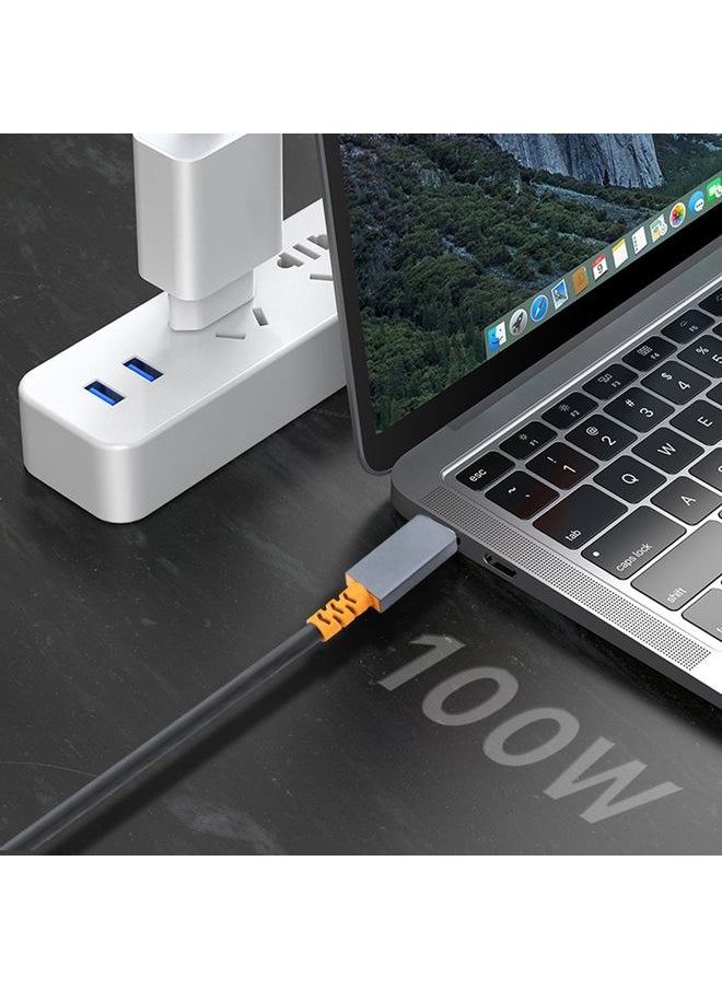 Generic - 9046 100W USB-C / Type-C Male to USB-C / Type-C Male Two-color Data Cable 4K Audio Video Cable for Thunderbolt 3, Cable Length:0.6m - Image 1