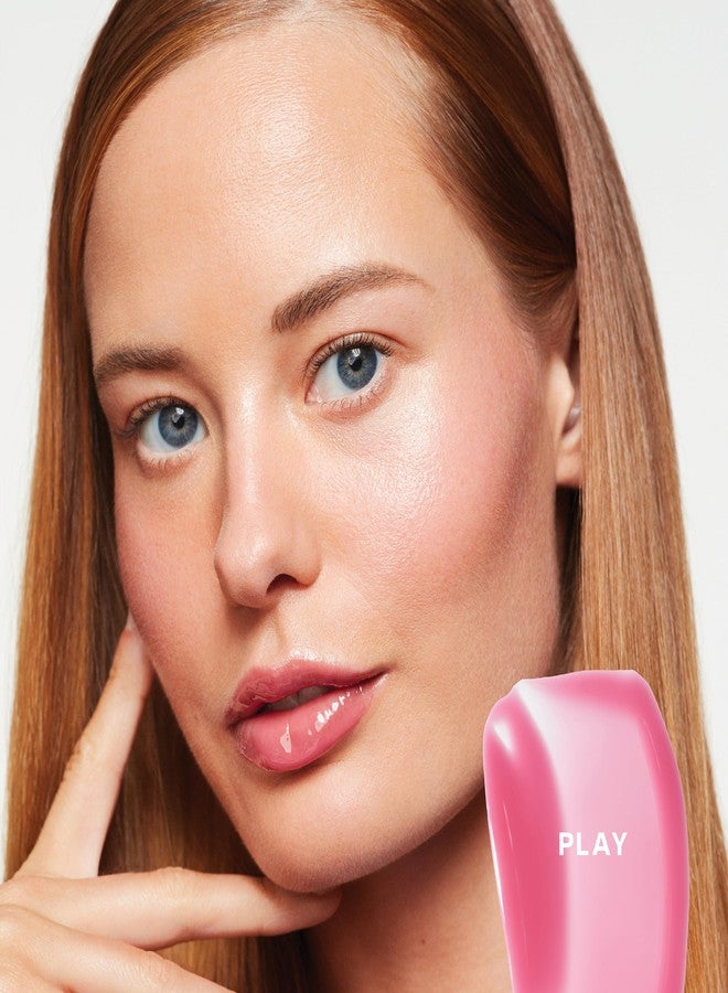 سايي ساي غلوسي باونس - ملمع شفاه مرطب وزيت شفاه ملون هجين مع حمض الهيالورونيك وزيت الجوجوبا لشفاه غير لزجة، فائقة اللمعان، ممتلئة وناعمة - منتج أساسي للمكياج اليومي - بلاي (0.17 أونصة) - Image 2