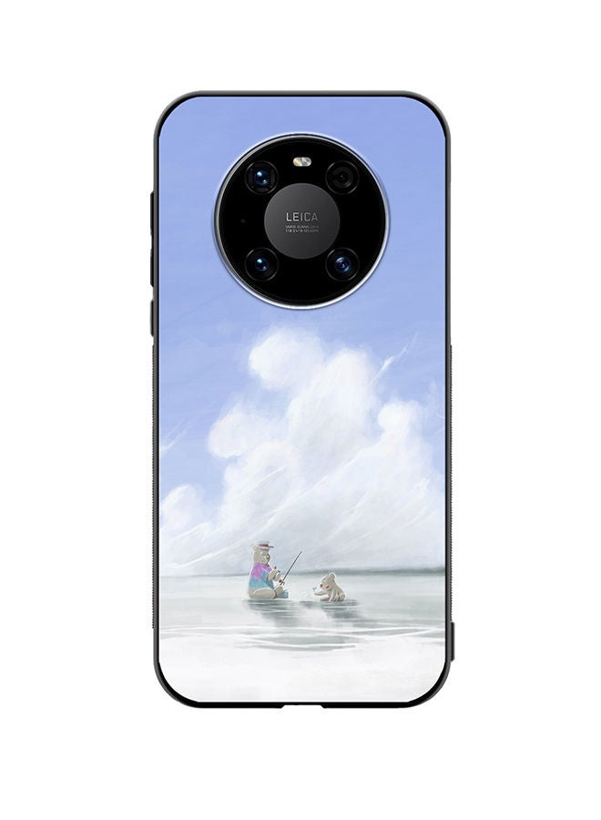 VR CREATIVE Protective Case Cover For Huawei Mate 40 Fishing Bear Design Multicolour - Image 1