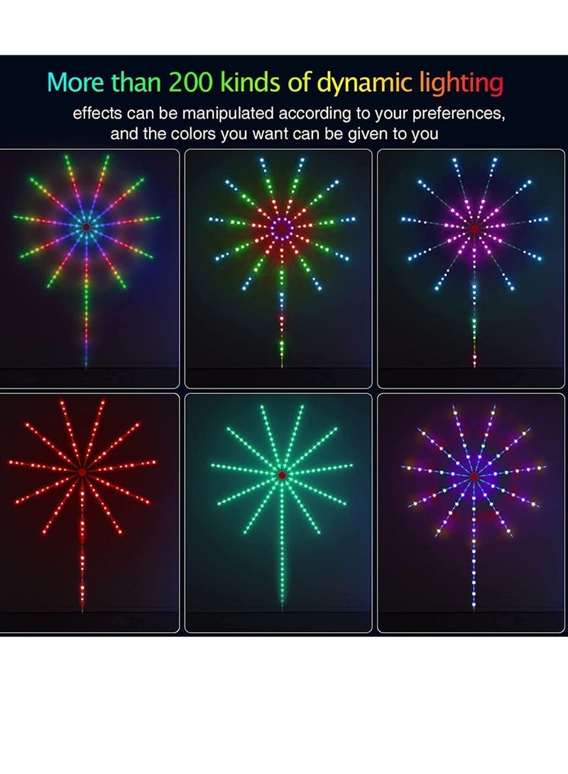 ELTRAZONE NEW Smart Firework Lights Indoor – App & Remote Control RGB Color Changing LED Strip for Bedroom, Dynamic Modes, Music Sync, Mic LED Rhythm Control Lights for Room Decor - Image 4