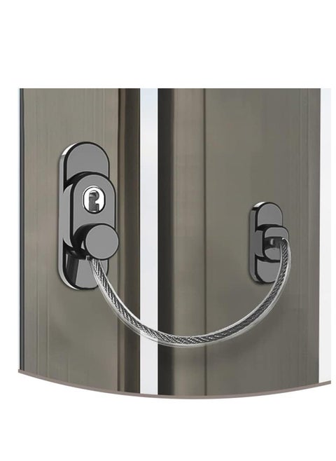 Window Safety Locks, 2 Pcs Window Locks Child Safety, Window Restrictor Scratch Window Door Safety Locks, with Key Screw, for Child Safety and Protection