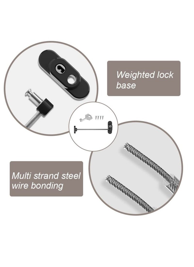 Generic - Window Safety Locks, 2 Pcs Window Locks Child Safety, Window Restrictor Scratch Window Door Safety Locks, with Key Screw, for Child Safety and Protection - Image 1