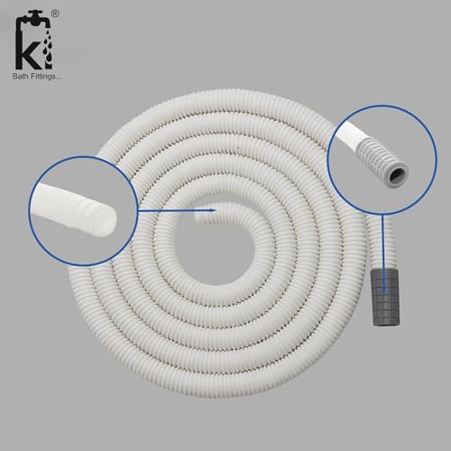 KI BATH FITTINGS KI 3 Meter Water Inlet Pipe & AC Outlet Hose Combo | Plastic Inflow Pipe for Semi Automatic Washing Machine & AC Drain Extension - Image 3
