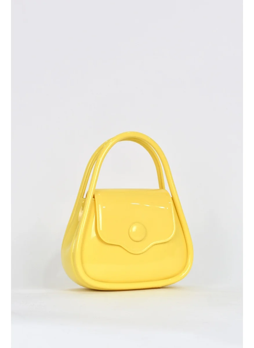Elatae Women's Shoulder Strap Silicone Crossbody Bag Yellow 26660