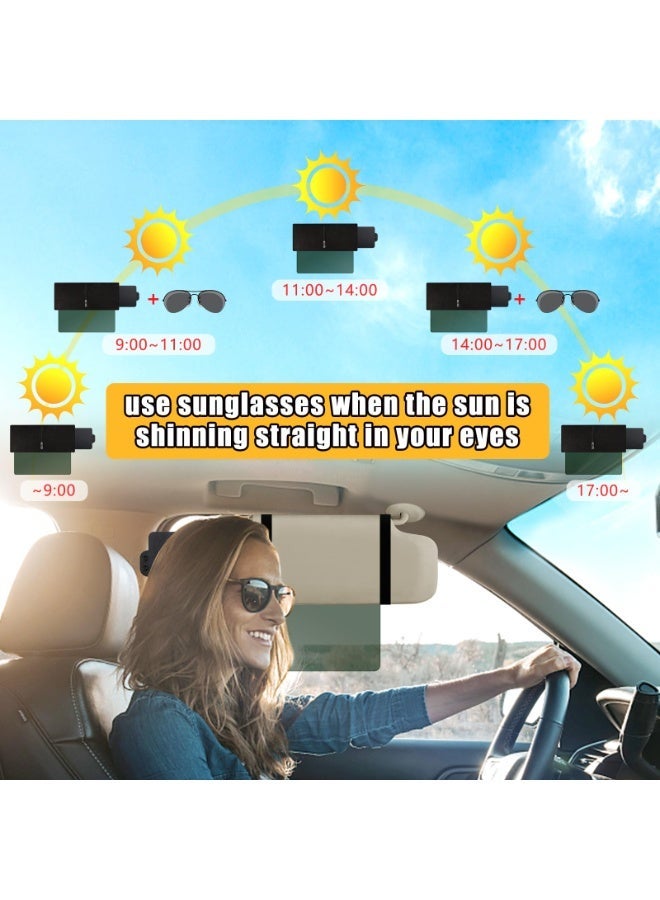 Halamodo Polarized Sun Visor for Car with Zipper Slider, Upgraded UV400 Car Sun Visor Extension with PC Lens and Side Sunshade,Anti-Glare Visor for Safe Driving,UV-Filtering/Protection - Image 5