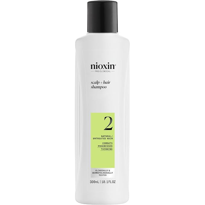 Nioxin Scalp + Hair Thickening System 2 Shampoo, For Natural Hair with Progressed Thinning, 10.1 fl oz (Packaging May Vary) - Image 1