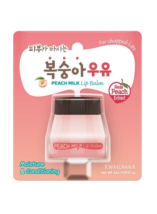 WELCOS Kwailnara Milk Lip Balm | Moisturizing, Soothing, Nourishing with Milk and Royal Jelly Extract | Korean Lip Care | 10 ml / 0.33 Fl. oz (peach) - Image 1