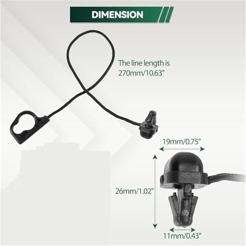 Vuzmode Parcel Shelf String Cord for Opel Corsa D - Image 2