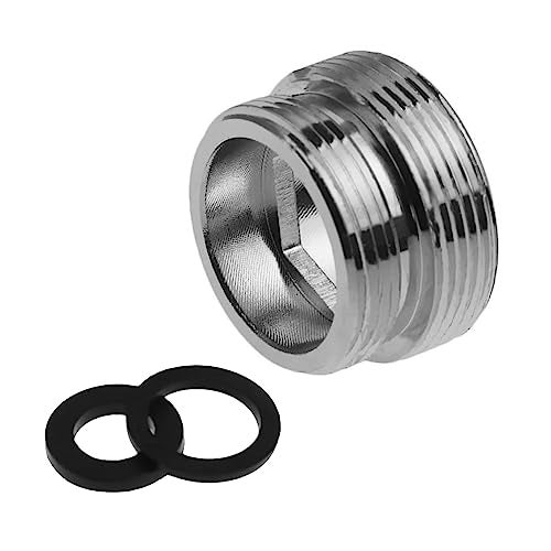 Toolstar Faucet Water Aerator Adapter, Brass Tap Water Filter Aerator Connector, 16mm to 22mm NPT Thread Adapter (Male to Male) - Image 1