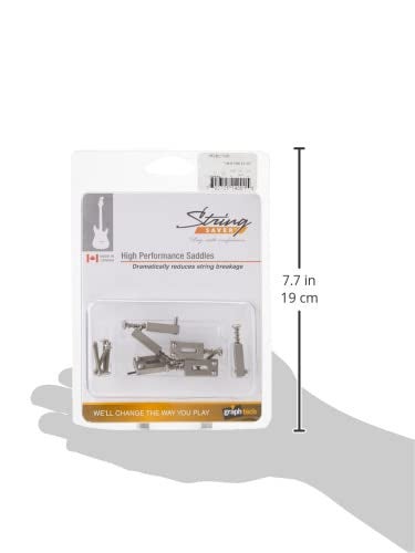 GRAPH TECH GUITAR LABS Graph Tech String Saver PG-8000-00 - Classics Strat & Tele Style Saddles - 2 1/6" String Spacing - Brushed Steel Finish - Image 3