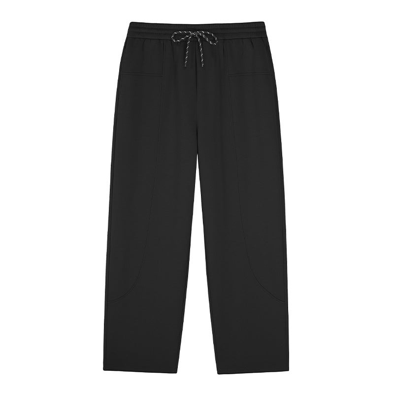 Candy Color Plus Size Fleece-Lined Casual Pants Apricot  - Image 5