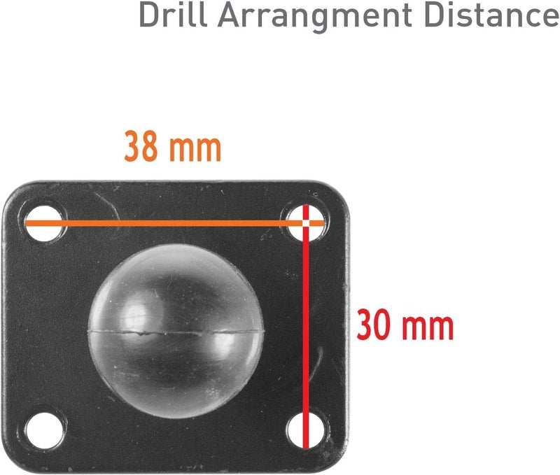 iBOLT 25mm / 1 inch Metal AMPS Adapter Plate for Industry Standard Dual Ball Socket mounting arms - Image 4