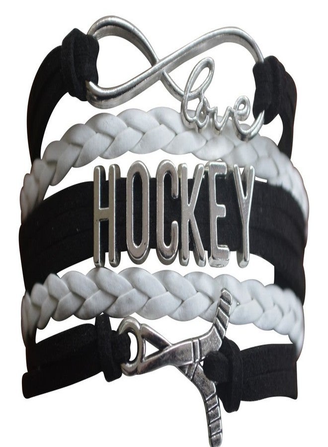 Infinity Collection Hockey Charm Bracelet, Hockey Jewelry- Infinity Love Hockey Bracelet- Gift for Her - Image 1