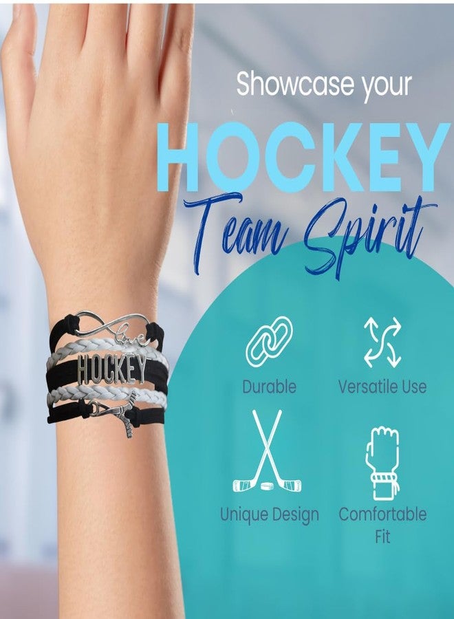 Infinity Collection Hockey Charm Bracelet, Hockey Jewelry- Infinity Love Hockey Bracelet- Gift for Her - Image 2