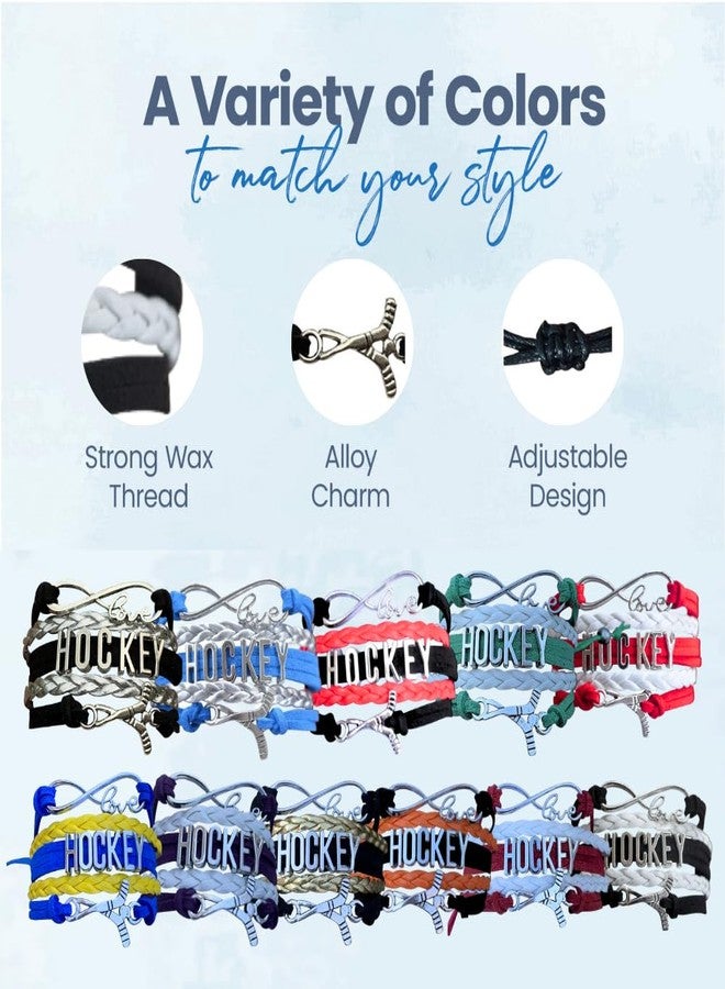 Infinity Collection Hockey Charm Bracelet, Hockey Jewelry- Infinity Love Hockey Bracelet- Gift for Her - Image 4