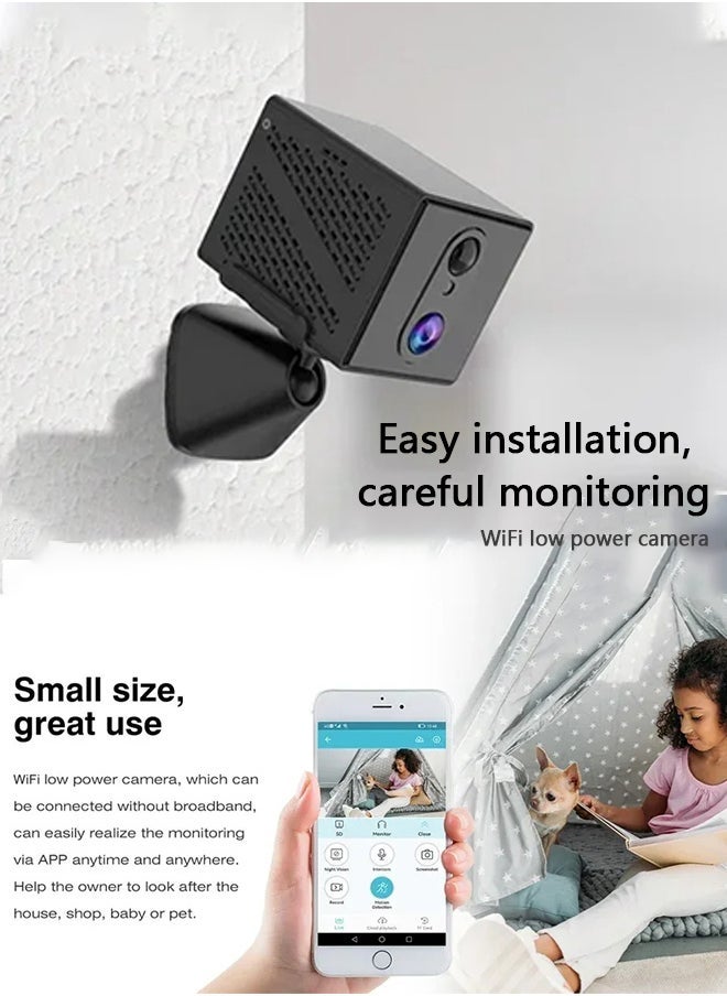 في ستاركام كاميرا صغيرة بدقة 3 ميجابكسل مع 128 بطاقة TF وكاميرا واي فاي مدمجة ببطارية 2000 مللي أمبير في الساعة وكاميرا مراقبة أمنية ومسجل فيديو - Image 3