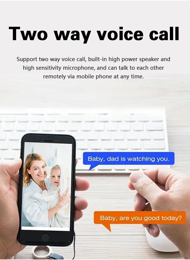 في ستاركام كاميرا صغيرة بدقة 3 ميجابكسل مع 128 بطاقة TF وكاميرا واي فاي مدمجة ببطارية 2000 مللي أمبير في الساعة وكاميرا مراقبة أمنية ومسجل فيديو - Image 4