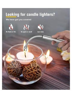 MIRFA 360 Degrees Rechargeable Candle Lighter - Silver  - Image 2