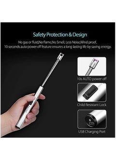 MIRFA 360 Degrees Rechargeable Candle Lighter - Silver  - Image 4